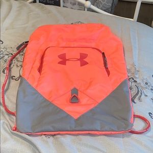 Neon Pink with Grey Under Armour Sackpack